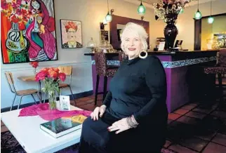  ?? CARLINE JEAN/SUN SENTINEL ?? Chef Nolan-Ryan at her Grapes Wine Cafe and Market on Jan. 27 in Fort Lauderdale.