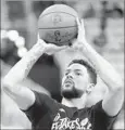  ?? Rick Bowmer Associated Press ?? AUSTIN RIVERS shoots during practice before Game 6. He started and scored 13 points in the win.