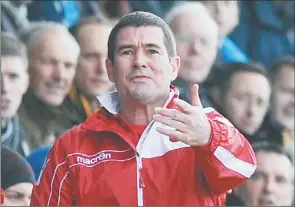  ??  ?? CHIP OFF THE OLD BLOCK: Nigel Clough locks horns with old foe Billy Davies