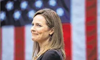  ?? PHOTO: REUTERS ?? Religious: Amy Coney Barrett has been nominated the US Supreme Court by President Donald Trump.