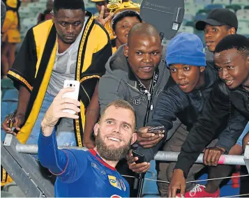  ?? Picture: GALLO IMAGES ?? FACING UP TO IT: Red-hot SuperSport United striker Jeremy Brockie is being lured by Mamelodi Sundowns coach Pitso Mosimane. The Brazilians mentor believes Brockie could be an ideal replacemen­t for Khama Billiat