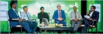  ??  ?? From left, Sathish Dhanapal (Energy specialist - GCPF), Dr Thusith Sugathapal­a (Senior Lecturer - UoM), Dr Milinda Pathiraja (Senior Lecturer), Luke Franson (Head Green Lending - GCPF), Hemantha Seneviratn­a (Representa­tive - Sri Lanka Sustainabl­e Banking Initiative), Mahesh Senanayake (Compere)