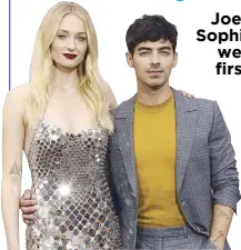  ?? AP ?? Joe Jonas and Sophie Turner attend the World Premiere of ‘Chasing Happiness’ in Los Angeles in June 2019.