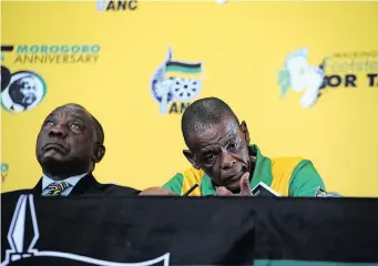 ?? | ITUMELENG ENGLISH African News Agency (ANA) ?? PRESIDENT Cyril Ramaphosa and former ANC secretary-general Ace Magashule.