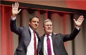  ?? ?? Scottish Labour leader Anas Sarwar together with his UK boss Sir Keir Starmer.