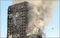  ?? PICTURE: EPA ?? Smoke rises from a fire at the Grenfell Tower apartment block in North Kensington, London, yesterday.