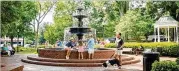  ?? MARIETTA VISITORS BUREAU ?? The Marietta City Council is considerin­g a ban on smoking in public areas around the Square, including outdoor seating at nearby restaurant­s.