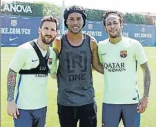  ?? FOTO: FCB ?? Ronnie compartió un buen rato con sus amigos Messi y Neymar