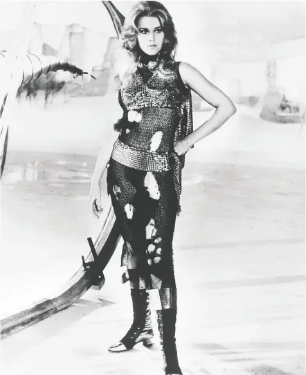  ?? AFP ?? Actress Jane Fonda starred in 1968’s Barbarella, a strange camp movie dressed up as science fiction.