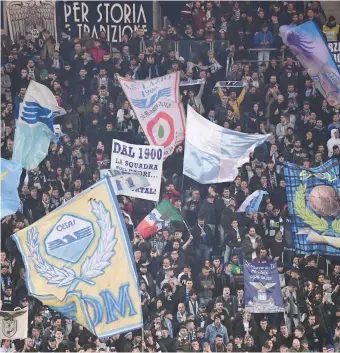  ?? LAPRESSE ?? E quello dei tifosi biancocele­sti in curva Nord