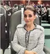  ??  ?? La diputada de Morena, Nayeli Salvatori, busca la reelección.