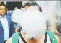  ?? REUTERS ?? Numerous American health authoritie­s have simultaneo­usly issued warnings on the effects of using nicotine- and cannabis-infused vape devices. It is unclear what is causing hundreds of vapers to develop respirator­y problems, which have led to six deaths so far in the U.S.