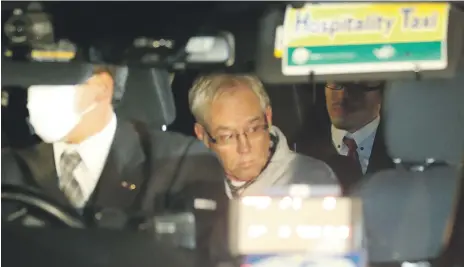  ?? Reuters ?? Greg Kelly, the former deputy of ousted Nissan chairman Carlos Ghosn, leaves a detention centre in Tokyo yesterday