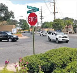  ?? CLYDE MUELLER/THE NEW MEXICAN ?? The North Guadalupe Street corridor is one of the ‘areas of critical concern’ for pedestrian safety identified in the city’s Pedestrian Master Plan. ‘It needs updating,’ says David Quintana, an engineer with the city Public Works Department....