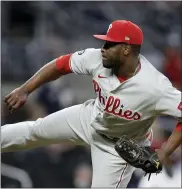  ?? BEN MARGOT — THE ASSOCIATED PRESS ?? Philadelph­ia Phillies pitcher Hector Neris has continued to struggle as a closer.