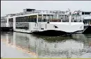  ??  ?? The Viking hotelship is berthed on the River Danube in downtown Budapest following the collision with the smaller tourist vessel the previous evening