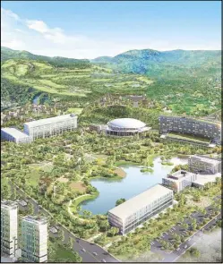  ??  ?? Artist’s rendition of D’ Heights Resort, a 309-hectare integrated resort where a new Hyatt Regency hotel will rise.