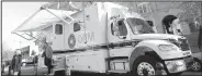  ?? File Photo/NWA Democrat-Gazette ?? Benton County’s mobile command vehicle sits during an open house in Bentonvill­e in 2007. Officials are considerin­g selling the vehicle.