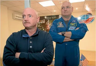  ??  ?? A lengthy stay in space allowed scientists to compare the health of astronaut Scott Kelly, right, with that of his brother and fellow astronaut Mark, left, who stayed on Earth.