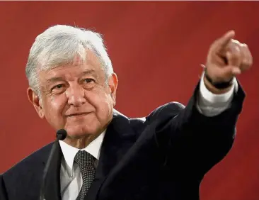  ??  ?? Lopez Obrador: ‘Money has never interested me. I fight for ideals, for principles.’