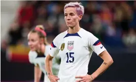  ?? Photograph: Quality Sport Images/Getty Images ?? Megan Rapinoe looks on during the friendly match between United States and Spain.