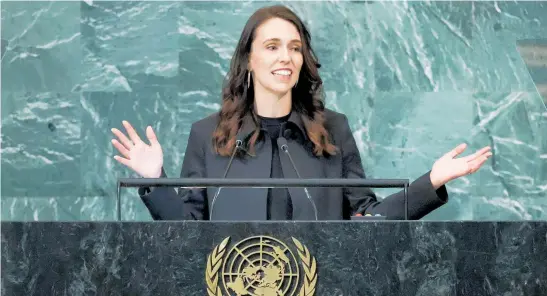  ?? Photo / AP ?? Jacinda Ardern warned the UN about “disinforma­tion and the manipulati­on of whole communitie­s and societies”.