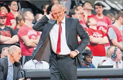 ?? [BROOKE LAVALLEY/DISPATCH] ?? Former Ohio State men’s basketball coach Thad Matta led the Buckeyes to the most-successful 13-year stretch in school history but in his last five seasons put in fewer hours on the recruiting trail, according to the official recruiting logs for the...