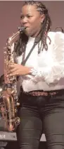  ??  ?? Ornesia Williams on saxophone.