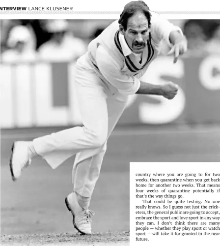  ?? THE HINDU
PHOTO LIBRARY ?? Strong influence: “I had the privilege of spending a lot of time with him (Clive Rice), playing with him back in Kuazulunat­al, when he played there as well. So, Clive denitely played a big part in my career,” says Klusener.