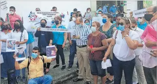  ?? ARCHIVO ?? Protesta. Los gremios de pacientes han realizado reiterados reclamos de medicinas en los hospitales.