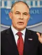  ?? AP ?? EPA Administra­tor Scott Pruitt recused himself from working on the new waterways rule.