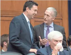  ?? JACK GRUBER, USA TODAY ?? Rep. Jason Chaffetz, R-Utah, left, is retiring at the end of June, and Rep. Trey Gowdy, R-S.C., right, might replace him as chair of the House Oversight and Government Reform Committee.