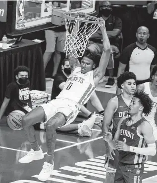  ?? Ethan Miller / Getty Images ?? The Rockets’ youth movement is led by Jalen Green, the No. 2 overall pick in the draft.