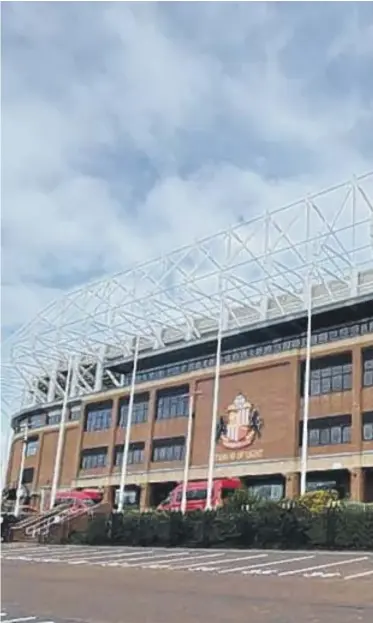  ?? ?? Sunderland’s Stadium of Light.