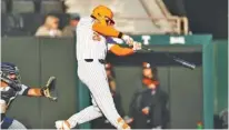  ?? TENNESSEE ATHLETICS PHOTO ?? Blake Burke’s two-run home run in the first inning Tuesday evening ignited Tennessee’s 10-2 thumping of Xavier inside Lindsey Nelson Stadium.