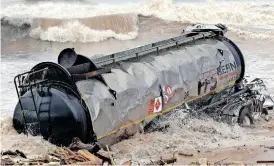  ?? | SHELLEY KJONSTAD | African News Agency (ANA) ?? A TANKER washed up at the Durban beach in front of the Durban Country Club yesterday.