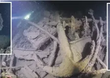  ?? Photograph: R Ayrton. ?? Above: The HMS Jason’s anchor.