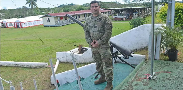  ?? Photo: Shalveen Chand ?? Lt-Col Louis Kangas at the Sukanaival­u Barracks in Labasa yesterday.