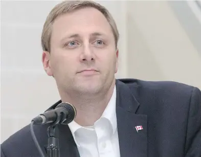  ?? LIAM RICHARDS / THE STARPHOENI­X FILES ?? Conservati­ve leadership candidate Brad Trost has questioned the “fitness of office” of Chris Warkentin, the party’s deputy leader in the House of Commons. Warkentin is backing Andrew Scheer, one of Trost’s rivals in the leadership race.