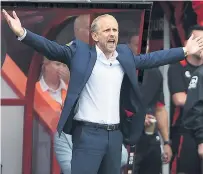  ??  ?? UP IN ARMS: Boss Paul Trollope not happy with a challenge