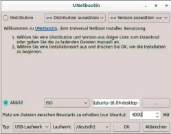  ??  ?? Livesystem­e durch persistent­en Speicher aufwerten: Unetbootin macht Ubuntu-basierte Livesystem­e wie Linux Mint durch diese Option anpassungs­fähig.