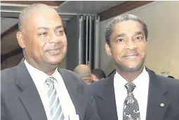  ?? FILE ?? JFF presidenti­al candidates Michael Ricketts (left) and Ambassador Stewart Stephenson.