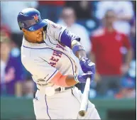  ?? Patrick McDermott / Getty Images ?? The Mets’ Keon Broxton strikes out swinging with the bases loaded for the final out in the ninth inning against the Nationals on Thursday in Washington. The Nationals won 7-6.