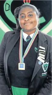  ?? Picture: SUPPLIED ?? TOP EFFORT: Cambridge High School’s Vanessa Annan won a gold medal at the Internatio­nal Science Expo in Boksburg