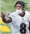  ?? THE ASSOCIATED PRESS FILE PHOTO ?? Ravens star QB Lamar Jackson has tested positive for COVID-19 and is set to miss Wednesday’s game.