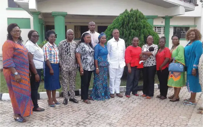  ??  ?? AfA members on advocacy visit to INEC’s office in Owerri, Imo State