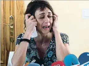  ?? MIGUEL ÁNGEL MOLINA / EFE ?? Juana Rivas, en la rueda de prensa que dio el martes