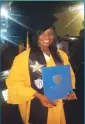  ??  ?? Valedictor­ian of the Class of 2017: Tatyana Hamilton