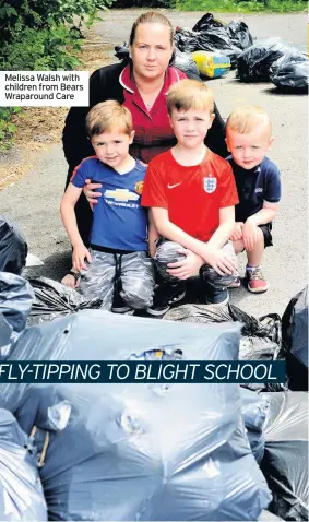  ??  ?? Melissa Walsh with children from Bears Wraparound Care