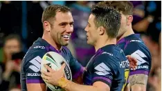  ??  ?? Cameron Smith, left, and Cooper Cronk were once tight mates.